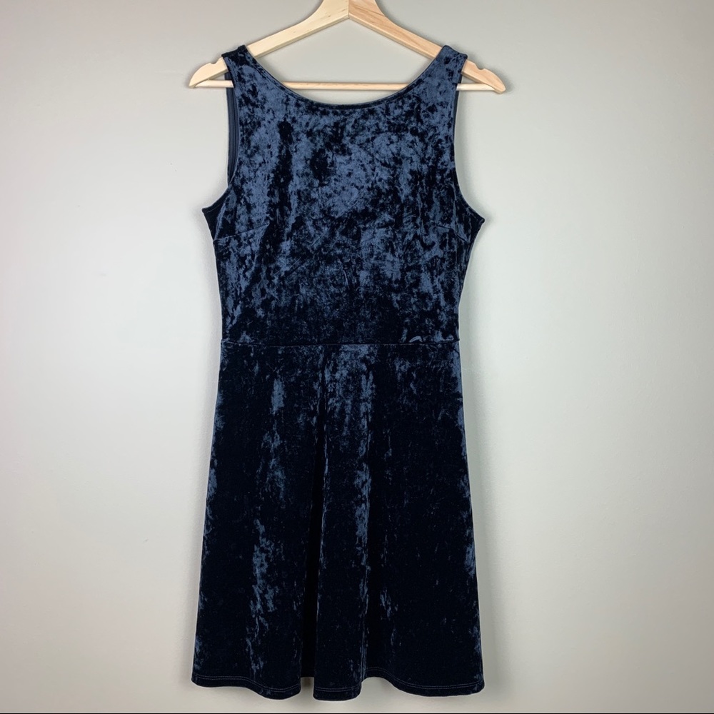 H&M Velvet Black Short Dress Size 8
